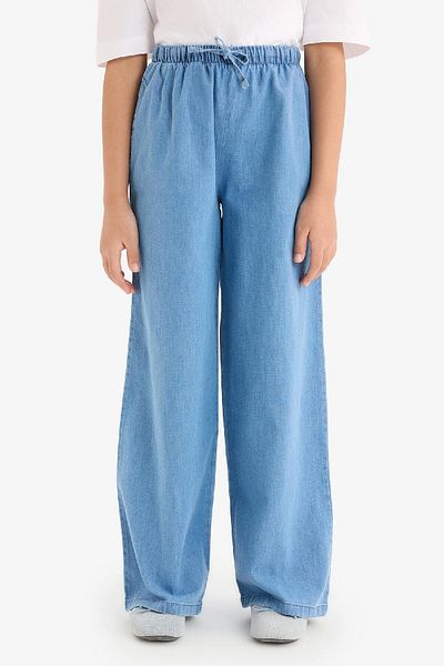 DeFacto Pantaloni de jeans cu picioare late pentru fete D7101A825SM