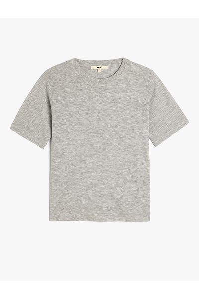 Koton Regular Fit Short Sleeve Crew Neck Cotton Basic T-Shirt