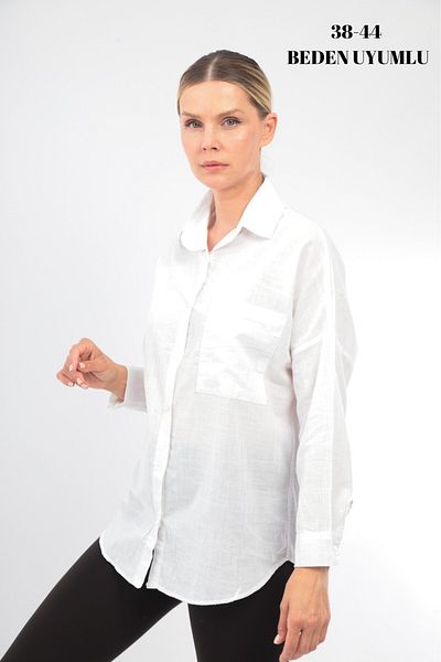 tarzımsüper Cămașă simplă cu mânecă lungă, cu mânecă lungă, cu buzunare, model de confort pentru sezonul nou, pentru femei