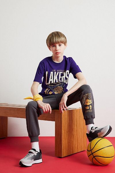 DeFacto Boy's Nba Los Angeles Lakers Sweatpants with Elastic Waist Pockets D9558A825Sp