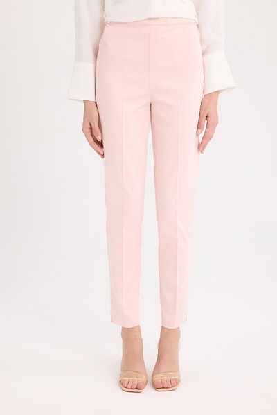 DeFacto Sigaret Satin Fabric Trousers Regular Waist Straight Leg J8743Az25Sm