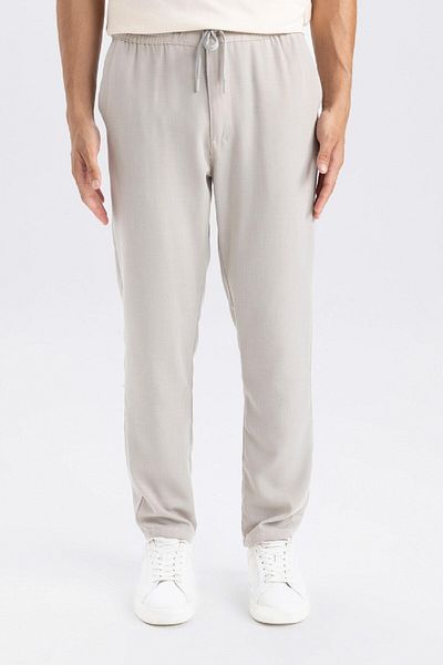 DeFacto Slim Fit Jogger Pants - Lace-Up Waist with Pockets Straight Leg D8638Ax24Au
