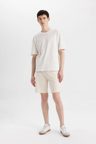 DeFacto Slim Fit Slim Fit Basic rovné bermudy s kapsami W1105Az24Sm
