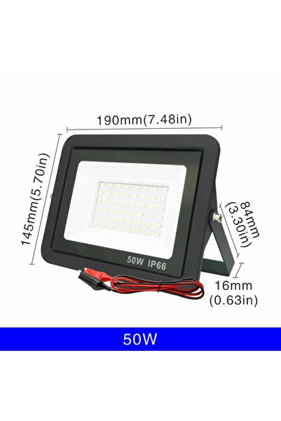 Choice كشاف إضاءة ليد 12 فولت تيار مستمر أبيض بارد (5500-7000 كلفن) 50 واط كش...