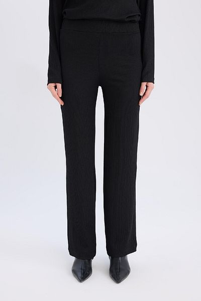 DeFacto Pantaloni înfășurați cu picior lat, picior lat, cu talie flexibilă C0200AX25SP