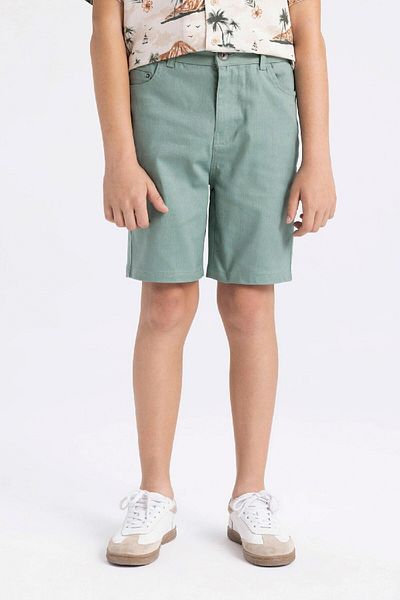 DeFacto Boy's Basic Plain Gabardine Shorts C3047A824Sm