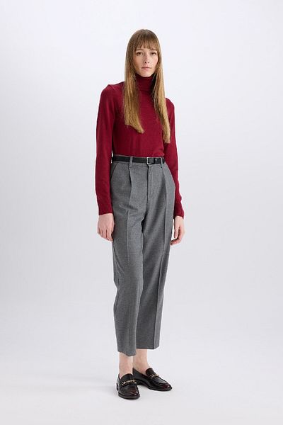 DeFacto Carrot Fit Short Wide Leg Pants with High Waist Pockets - E0573Ax24Au
