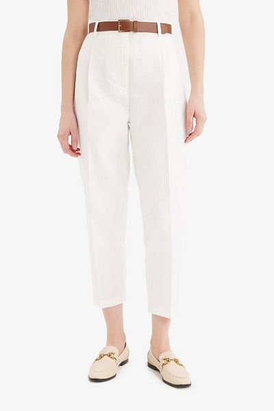 DeFacto Παντελόνι Carrot Fit Gabardine Υφασμάτινο Παντελόνι Ζώνη Ψηλόμεσο Κοντό πόδι D2732ax25sp