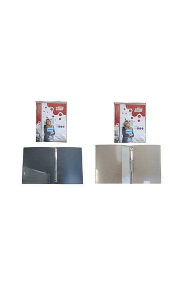 Stilo 4 Ring Pp File Double (Black -Transparent)