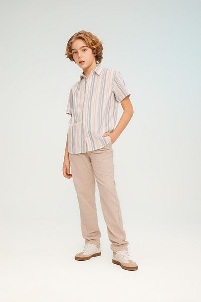 DeFacto Boy's Standard Leg Linen Blended Trousers Z1706a624sm