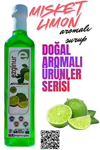 Ezgi Nur Gıda 650 gr Doğal Aromalı MİSKET LİMON Şurubu Konsantre Yoğun Aroma ...