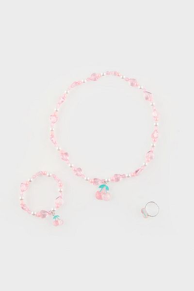 DeFacto Girl's Cherry Necklace Earring Bracelet Set E8092A8Ns
