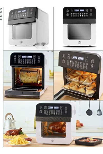 ALSAIF Vast Fibre Air Fryer with Fully Intelligent Visual | 12 L 1500 W E04502 Black