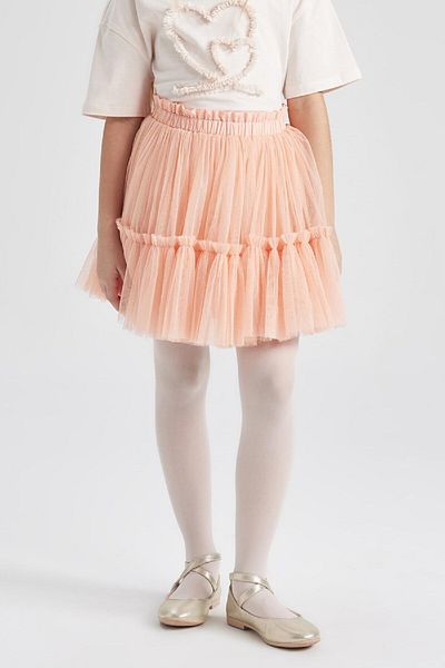 DeFacto Girl's Stretch Waisted Tulle Skirt B6928a824sm