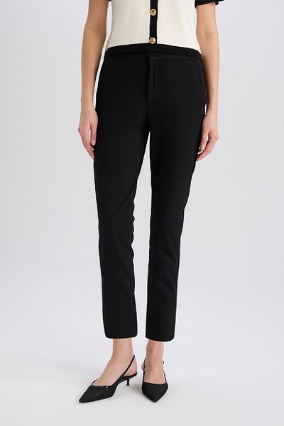 DeFacto Classic Chino Pants Normal Waist Basic Straight Pocket Ankle Length C1429Ax25Sp