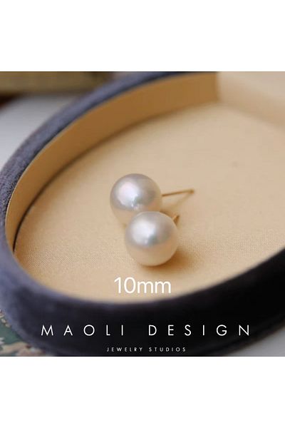 Choice White 10cm Simple Women's Pearl Earrings High-End Outdoor Travel Versatile Earrings Stud Earrings