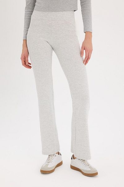 DeFacto Spanish Leg Cool Flare Fit Stretchy Rib Pants E0628Ax25Sp