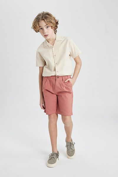 DeFacto Boy's Gabardine Shorts B8940A824SP