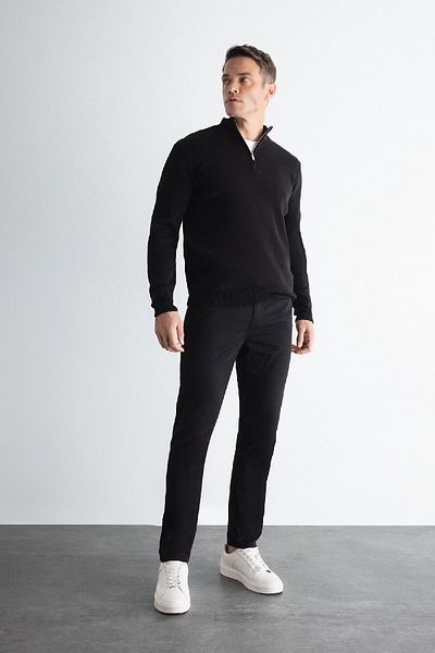 DeFacto Chino Canvas Παντελόνι Slim Fit Slim Fit Βαμβακερό ελαστικό στενό πόδι C9441ax24au