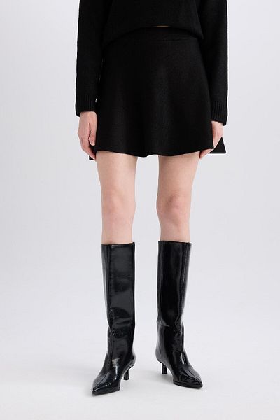 DeFacto A Form Flounce Knitwear Mini Skirt E5564Ax24Cw