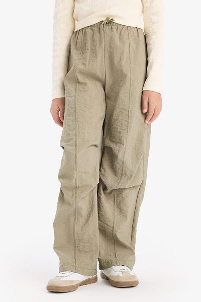 DeFacto Girls' Elastic Waist Straight Leg Parachute Pants D7605A825Sm