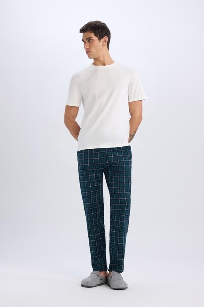 DeFacto Regular Fit Checkered Pocket Pajama Bottoms B7254Ax25Sp