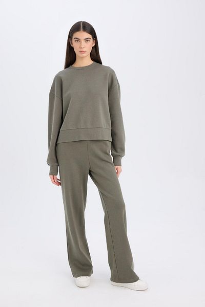 DeFacto Φούτερ με ψηλή μέση ελαστική τσέπη - Straight Fit B8571ax24wn