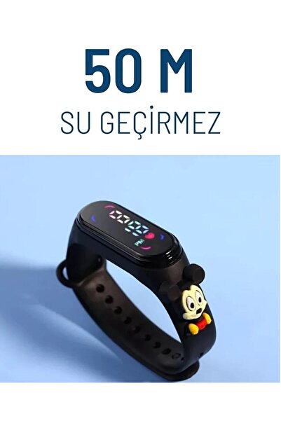 ZAVİRA Çocuk Kol Saati Led Dokunmatik Su Geçirmez Minnie Mause