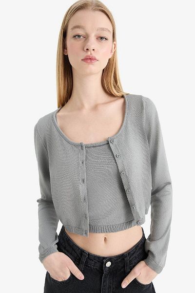 DeFacto Coool Slim Fit Slim Fit Crew Neck Knitwear Sweater E7513Ax25Sp