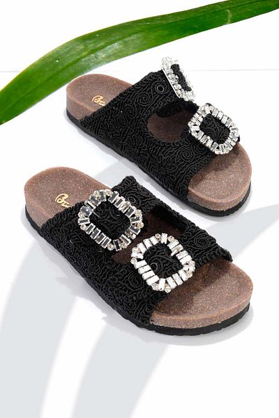 Bambi Black Women's Slippers K04545132216