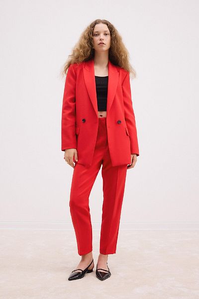 DeFacto High Waist Zip Crop Pants - Carrot Fit, Straight Narrow Leg C2466Ax24Au