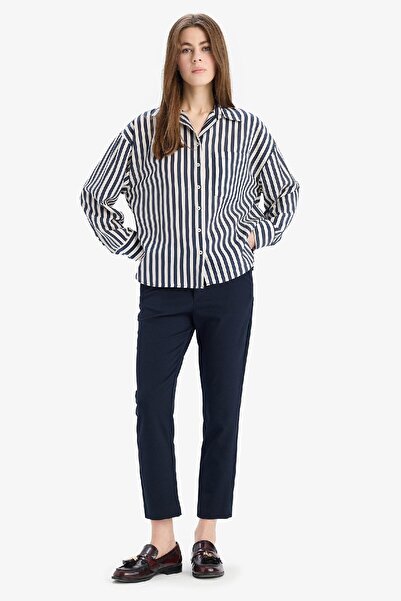 DeFacto Classic Chino Pants Normal Waist Basic Straight Pocket Ankle Length C1429Ax25Sp