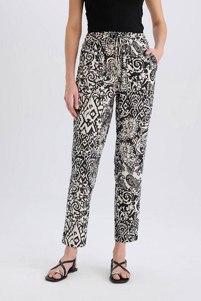 DeFacto Flexible Harem Pattern Viscose Pants with High Waist Pockets - I3709Az25Sm