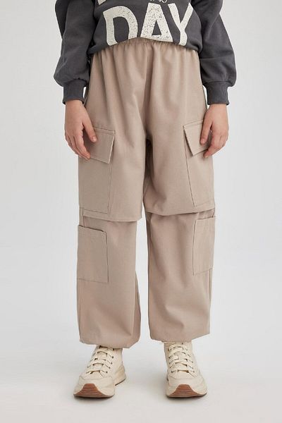 DeFacto Girl's Parachute Cargo Cotton Trousers C0446a824sp