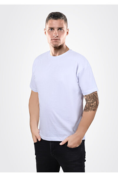 Chicheva Ανδρικό μπλουζάκι με κανονική εφαρμογή Crew Neck White Basic