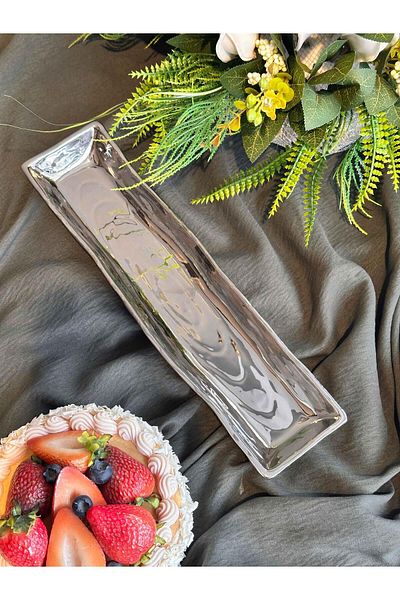 Mikasa Moor Silver Rectangular Serving Plate