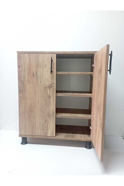 HSS Mobilya Çok Amaçlı 2 Kapaklı 4 Raflı Ayakkabılık Mutfak Antre Hol Yatak Odası