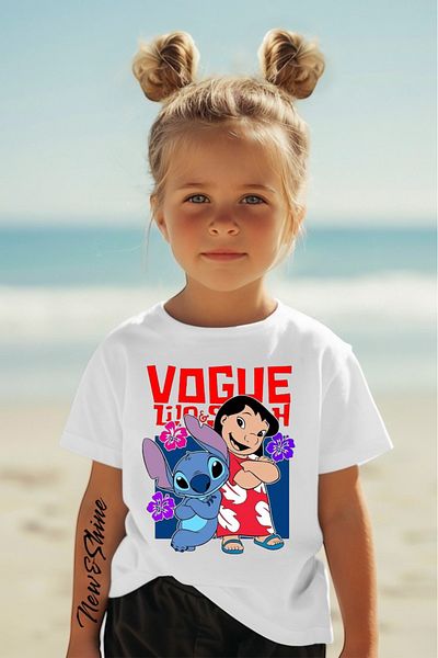 New Shine ΠΑΙΔΙΚΟ T-SHIRT LILLO AND STITCH PRINTED OVERSIZE