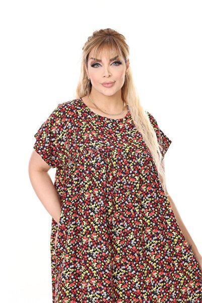 mervemoda Women's Plus Size Summer Woven Dress Tunic