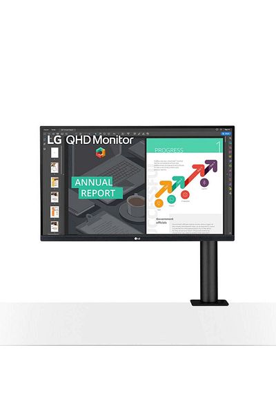 LG شاشة 27QN880-B Ergo IPS مقاس 27 بوصة QHD مع منفذ USB Type-C