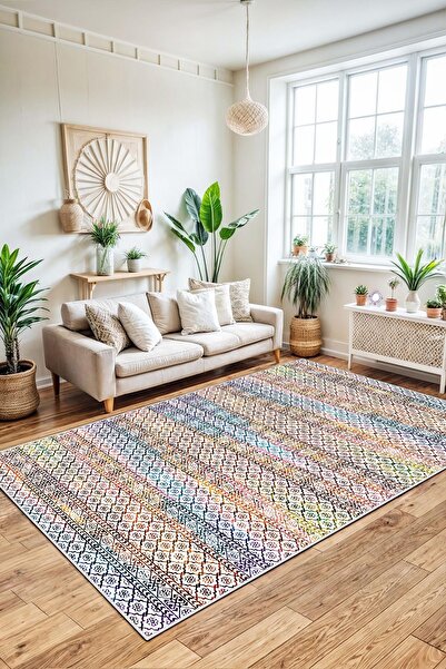 Evimle Makinede yıkanabilir kaymaz taban leke tutmaz mutfak halısı salon halı...