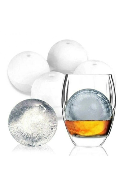 VİGENTİNO 1 Adet Pratik 4'lü Top Buz Kalıbı Sihirli 4'lü Küre Buz Kalıbı Sihirli Buz Kalıbı