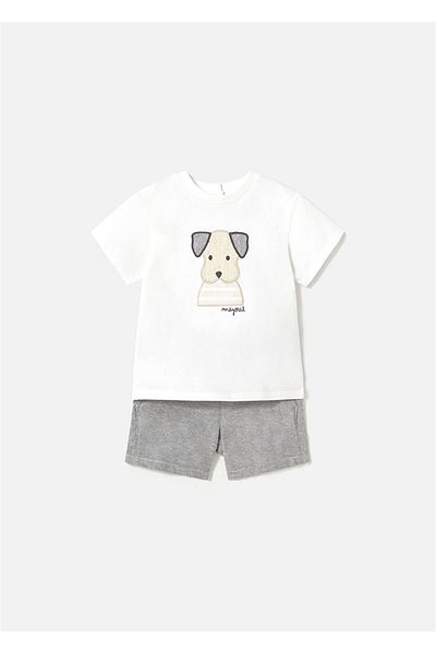 MAYORAL Set de pantaloni scurți tricou bermude pentru bebeluși, gri 1252