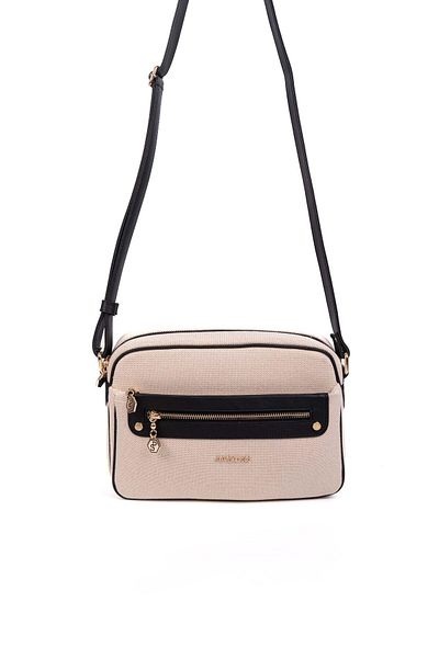 Silver Polo Geantă de damă Silver & Polo Beige - Negru SP753