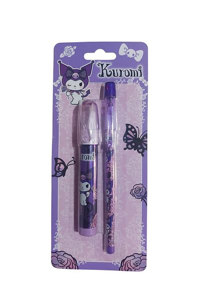 GENC DIJITAL BASKI Kuromi 2 Piece Pen and Eraser Set