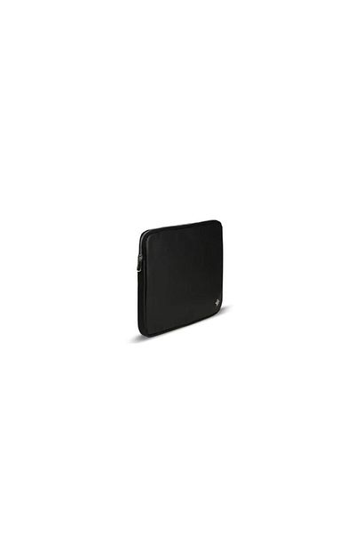 dellel Schwarze Laptophülle, bedrucktes veganes Leder, 4 mm Schutzpolsterung, schlanke und robuste Hülle