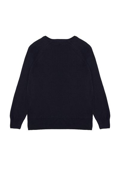SHERIN Navy Blue Crew Neck Sweater