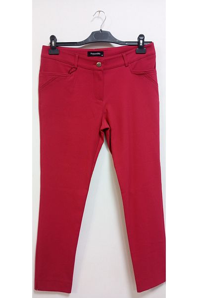 AKŞEN GİYİM Plus Size High Waist Lycra Cotton Linen Pants