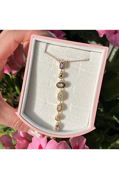 Vintagezegeni قلادة حجر ملون