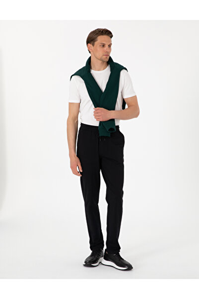 Pierre Cardin بنطال رياضي أسود بقصة ضيقة 50308393-VR046